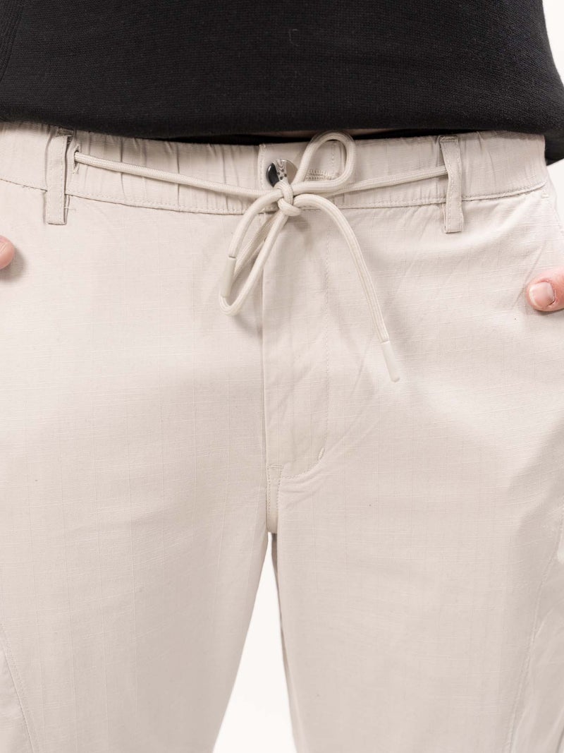 Maniac Mens Cut and Sew Solid Light Grey Cotton Trackpant - Image 5